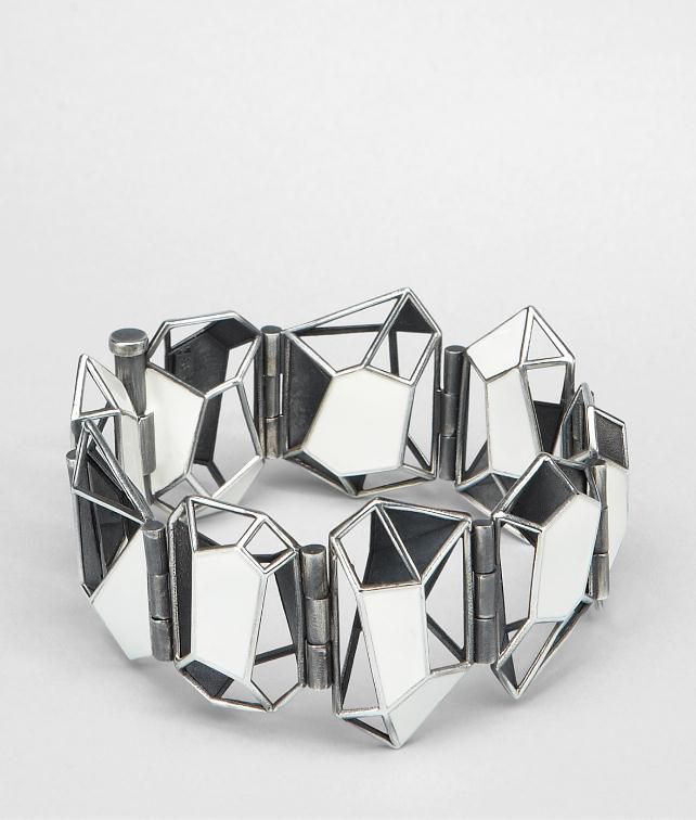 BOTTEGA VENETA Enamelled Antique Silver Bracelet Bracelet D fp