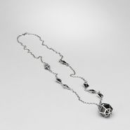 Nero enamelled Antique Silver Pendant - Necklace - BOTTEGA VENETA - PE13 - 1980