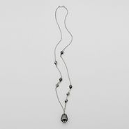 Nero enamelled Antique Silver Pendant - Necklace - BOTTEGA VENETA - PE13 - 1980