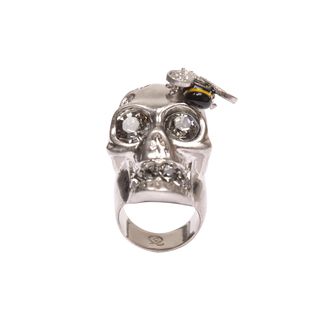 ALEXANDER MCQUEEN, Ring, Crystal Bee and Skull Cocktail Ring