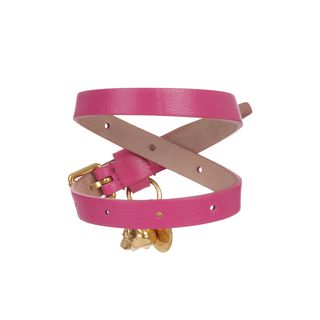 ALEXANDER MCQUEEN, Bracelet, Leather Double Wrap Skull Bracelet