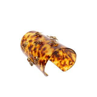 ALEXANDER MCQUEEN, Bracelet, Plexi Tortoiseshell Bee Cuff
