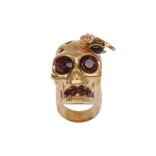 ALEXANDER MCQUEEN, Ring, Crystal Bee and Skull Cocktail Ring