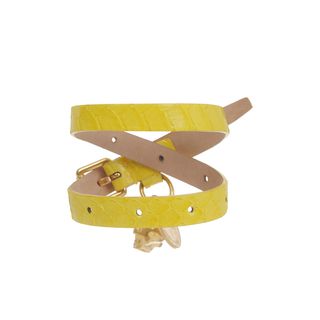 ALEXANDER MCQUEEN, Bracelet, Snakeskin Double Wrap Skull Bracelet
