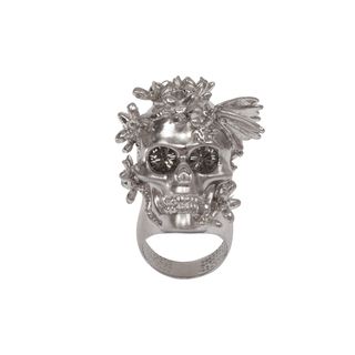 ALEXANDER MCQUEEN, Ring, Crystal Butterfly Skull Ring