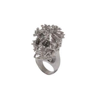 ALEXANDER MCQUEEN, Ring, Crystal Butterfly Skull Ring