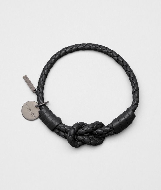 BOTTEGA VENETA Nero Intrecciato Nappa Bracelet Other Leather Accessory E fp