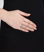 Bottega Veneta® Intrecciato Silver Ring Bottega Veneta® Intrecciato Silver Ring