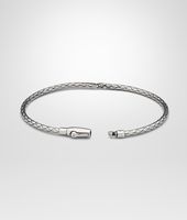 Bottega Veneta® Antique Silver Intrecciato Bracelet Bottega Veneta® Antique Silver Intrecciato Bracelet