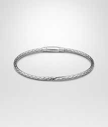 BOTTEGA VENETA - Bracelets, Intrecciato Antique Silver Bracelet