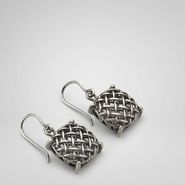 Oxydized Silver Rete Earring - Earrings - BOTTEGA VENETA - AI13 - 460