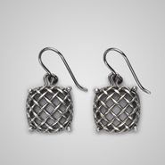 Oxydized Silver Rete Earring - Earrings - BOTTEGA VENETA - AI13 - 460