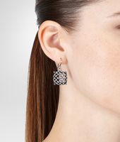 Bottega Veneta® Oxydized Silver Rete Earring Bottega Veneta® Oxydized Silver Rete Earring