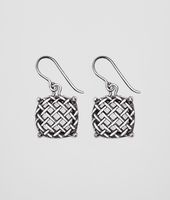 Bottega Veneta® Oxydized Silver Rete Earring Bottega Veneta® Oxydized Silver Rete Earring