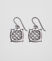 Bottega Veneta® Oxydized Silver Rete Earring Bottega Veneta® Oxydized Silver Rete Earring