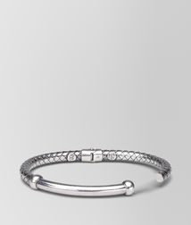 BOTTEGA VENETA - Bracelets, Intrecciato Silver Bracelet