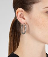 Bottega Veneta® Antique Silver Intrecciato Earring Bottega Veneta® Antique Silver Intrecciato Earring
