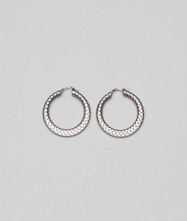 BOTTEGA VENETA EARRINGS IN INTRECCIATO SILVER Earrings D fp