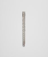 Bottega Veneta® Antique Intrecciato Silver Tie Clip Bottega Veneta® Antique Intrecciato Silver Tie Clip