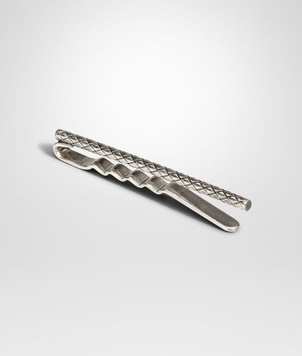 BOTTEGA VENETA - Intrecciato Silver Tie Clip
