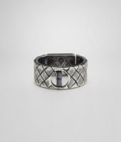 Bottega Veneta® Intrecciato Oxydized Silver Ring Bottega Veneta® Intrecciato Oxydized Silver Ring