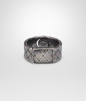 Bottega Veneta® Intrecciato Oxydized Silver Ring Bottega Veneta® Intrecciato Oxydized Silver Ring