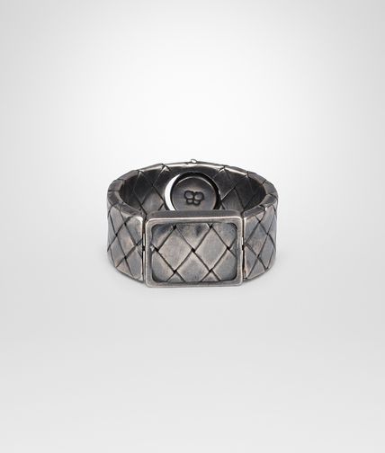 BOTTEGA VENETA - Intrecciato Oxydized Silver Ring