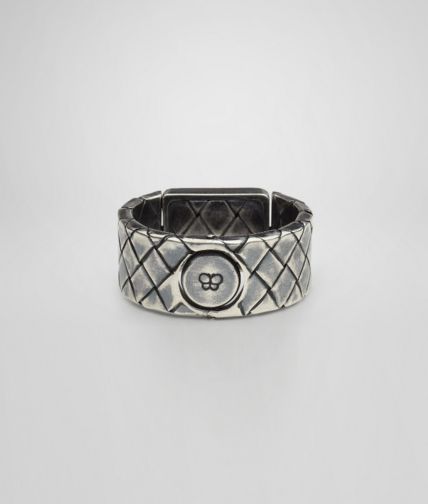 BOTTEGA VENETA - Intrecciato Oxydized Silver Ring