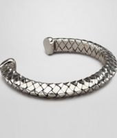 Bottega Veneta® Antique Intrecciato Silver Bracelet Bottega Veneta® Antique Intrecciato Silver Bracelet