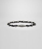 Bottega Veneta® Intrecciato Oxydized Silver Nappa Bracelet Bottega Veneta® Intrecciato Oxydized Silver Nappa Bracelet