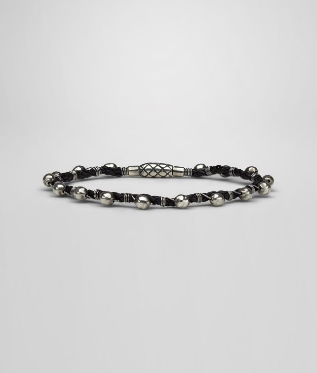 BOTTEGA VENETA Intrecciato Oxydized Silver Nappa Bracelet Bracelet U fp