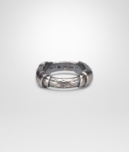BOTTEGA VENETA - Intrecciato Oxydized Silver Ring