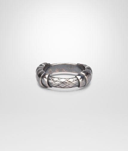 BOTTEGA VENETA - Intrecciato Oxydized Silver Ring