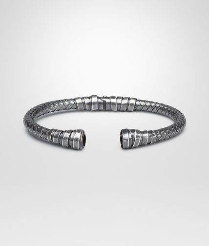 BOTTEGA VENETA - Intrecciato Oxydized Silver Bracelet
