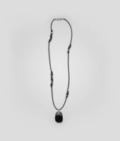 Bottega Veneta® Naturale Nero Onice Oxydized Silver Nappa Pendant Bottega Veneta® Naturale Nero Onice Oxydized Silver Nappa Pendant