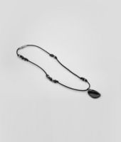 Bottega Veneta® Naturale Nero Onice Oxydized Silver Nappa Pendant Bottega Veneta® Naturale Nero Onice Oxydized Silver Nappa Pendant