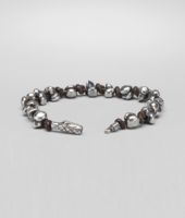 Bottega Veneta® Intrecciato Antique Silver and Nappa Bracelet Bottega Veneta® Intrecciato Antique Silver and Nappa Bracelet