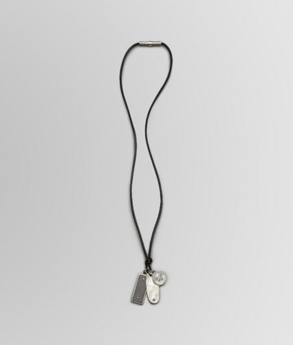 BOTTEGA VENETA - Cuir Oxydized Silver Nappa Pendant