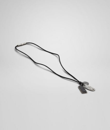 BOTTEGA VENETA - Cuir Oxydized Silver Nappa Pendant