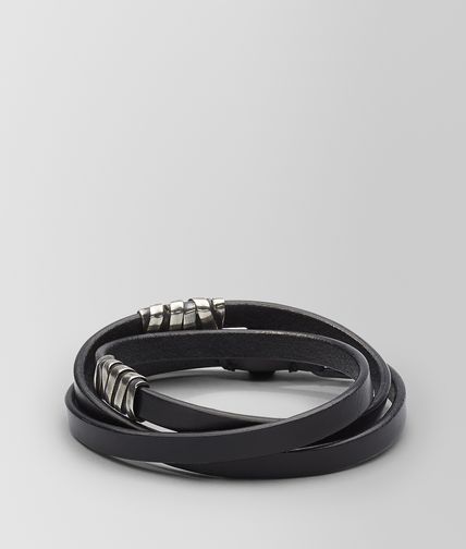 BOTTEGA VENETA - Cuir Oxydized Silver Bracelet