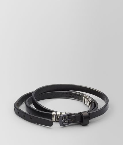 BOTTEGA VENETA - Cuir Oxydized Silver Bracelet