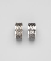 Bottega Veneta® Intrecciato Antique Silver Earring Bottega Veneta® Intrecciato Antique Silver Earring