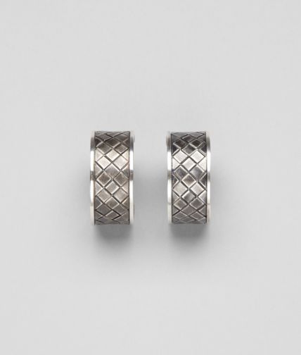 BOTTEGA VENETA - Intrecciato Antique Silver Earring