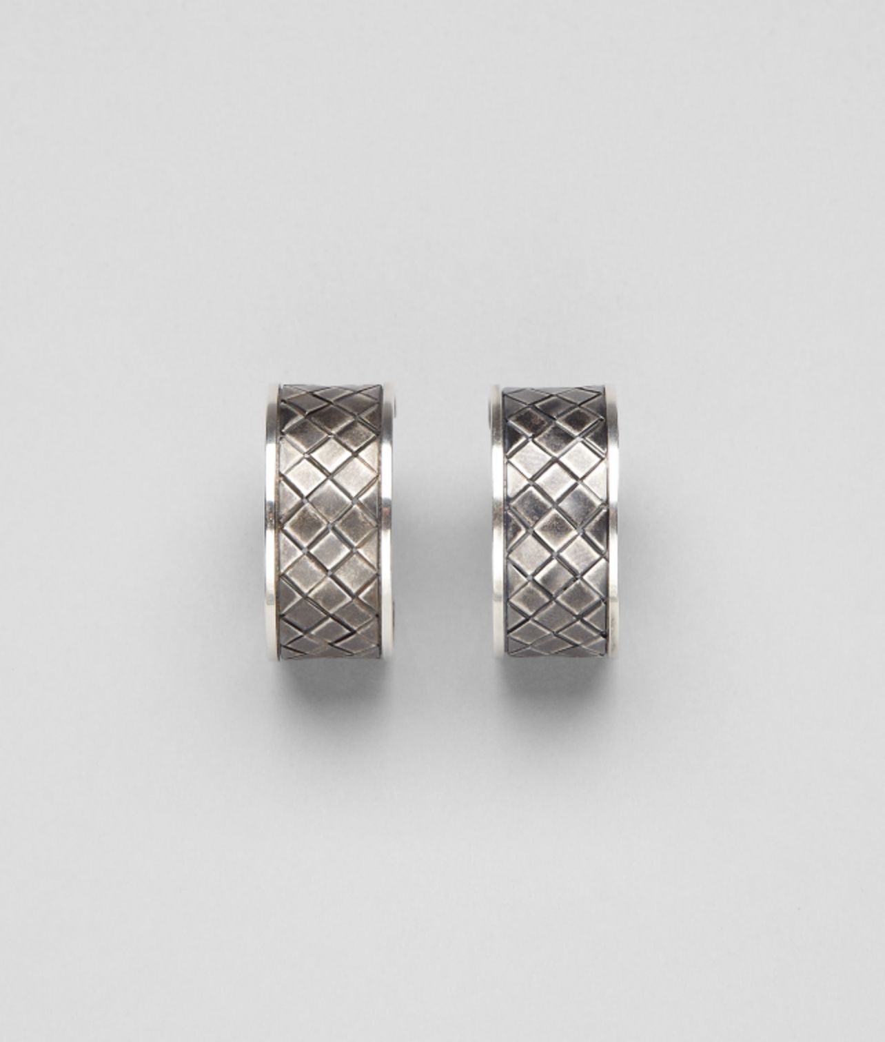BOTTEGA VENETA - Intrecciato Antique Silver Earring