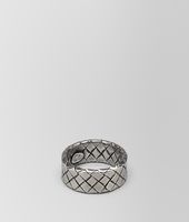 Bottega Veneta® Intrecciato Antique Silver Ring Bottega Veneta® Intrecciato Antique Silver Ring