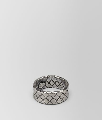 BOTTEGA VENETA - Intrecciato Antique Silver Ring