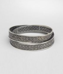 BOTTEGA VENETA - Bracelets, Intrecciato Antique Silver Bracelet