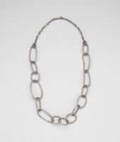 Bottega Veneta® Intrecciato Antique Silver Necklace Bottega Veneta® Intrecciato Antique Silver Necklace