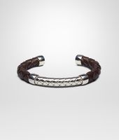 Bottega Veneta® Intrecciato Antique Silver Nappa Bracelet Bottega Veneta® Intrecciato Antique Silver Nappa Bracelet