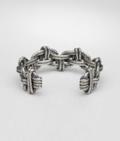 Bottega Veneta® Intrecciato Antique Silver Cuff Bottega Veneta® Intrecciato Antique Silver Cuff